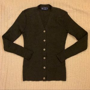 Ralph Lauren gray wool cardigan